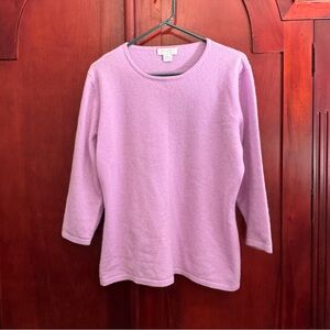 Vtg Marshall Fields Women's Lavender 100% Cashmere Sweater Pullover! Size XL